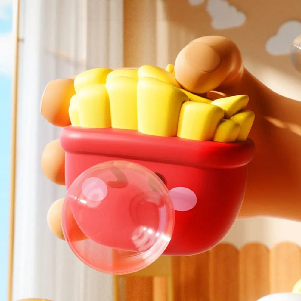 Silicone Pop Bubble Squeeze Toys Quick Rebound French Fries Hamburger Stress-relieving Toys Relieve Anxiety Relaxation