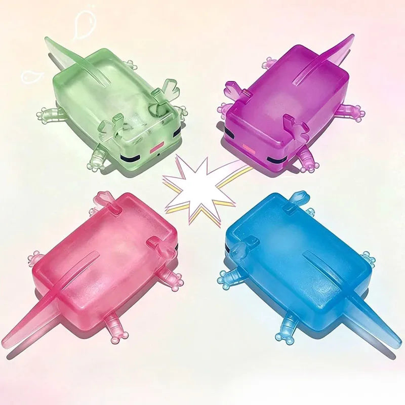 Novelty Cute Axolotls Squishy Soft Squeeze Slow Rising Calming Down Anti-Anxiety and Stress Relief Fidget Toys for Kids & Adults