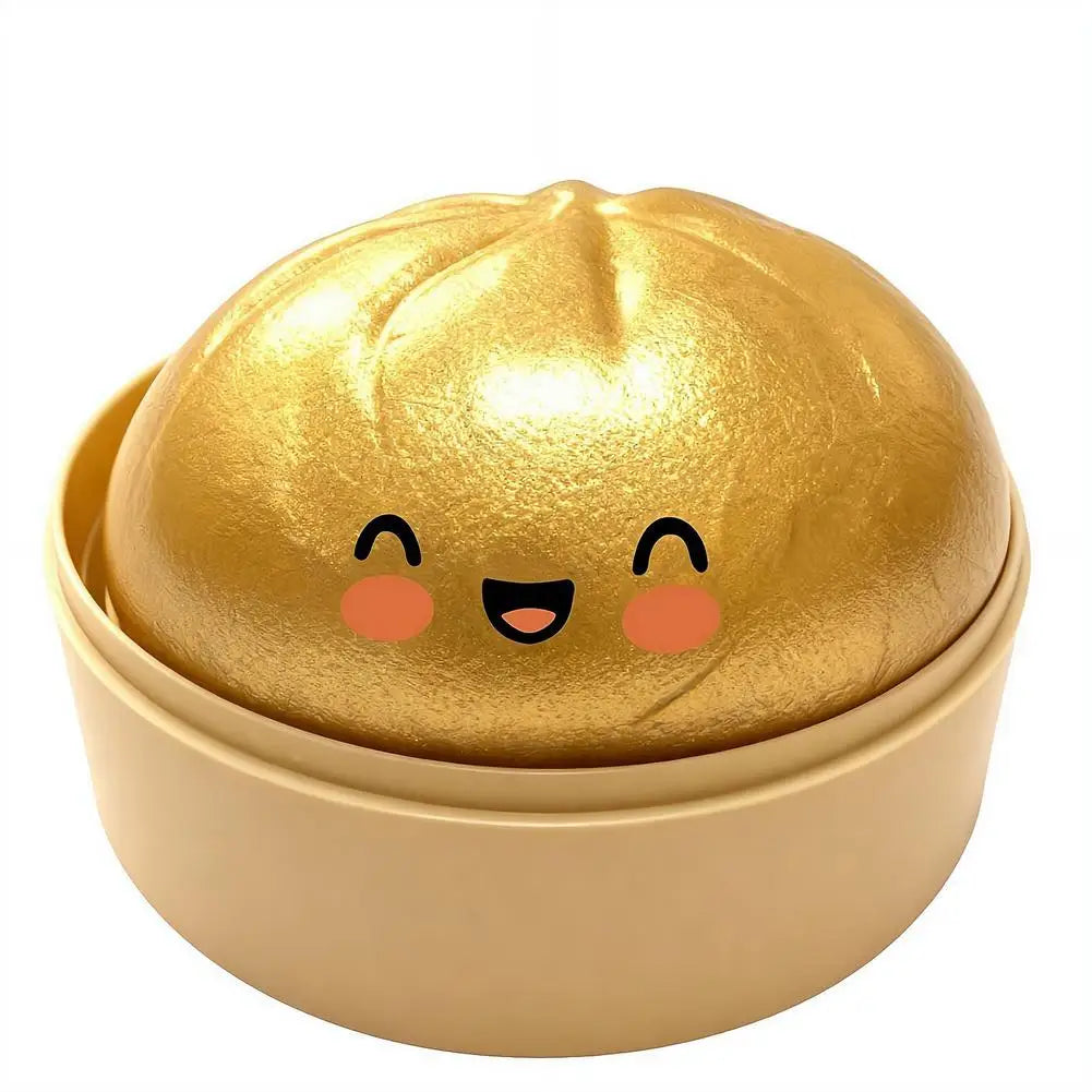 Fun Mini Bao Bun Glitter Dumpling Squishy Toy Mystery Box Free Wrappers with Steamer Stress Relief Toy Crazy Surprise Balls