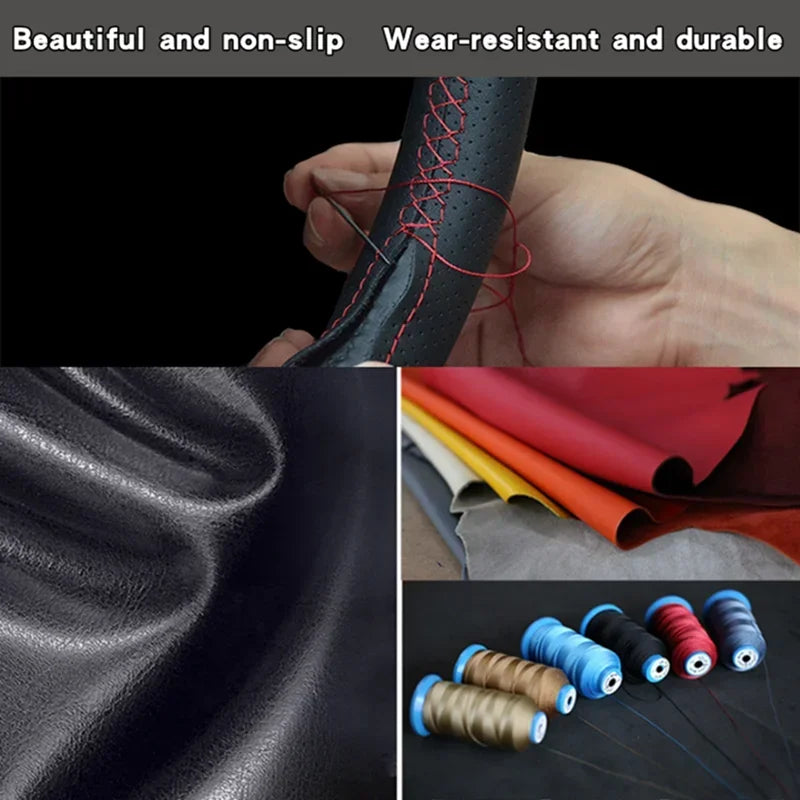 For Mazda MX-5 MX5 2006-2015 Mazda RX-8 RX8-2011 CX-7 CX7 2007-2009 Braid Car Steering Wheel Cover Leather Suede Car Interior