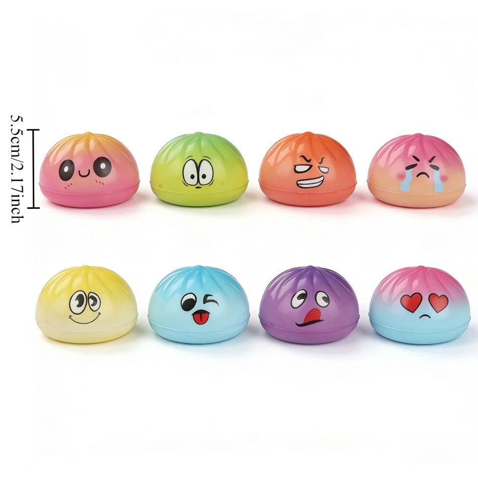 Premium Simulation Dumpling Soft Colorful Stress Relief Toy, Anti-Anxiety Fidget Gift for Adults to Relieve ADHD & Pressure