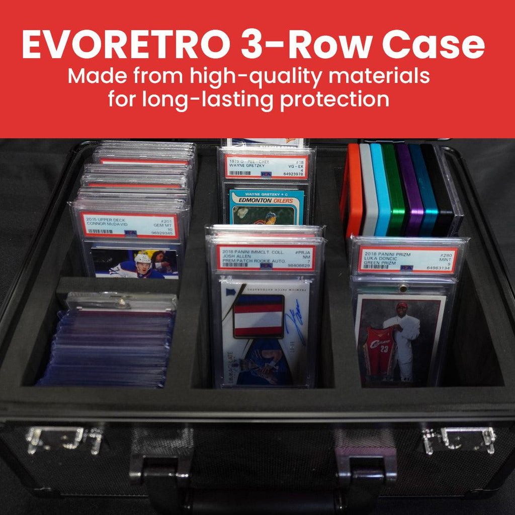 EVORETRO – Boîte de Rangement Cartes Gradées avec Cadenas TSA | Graded Card Storage Box TSA Lock