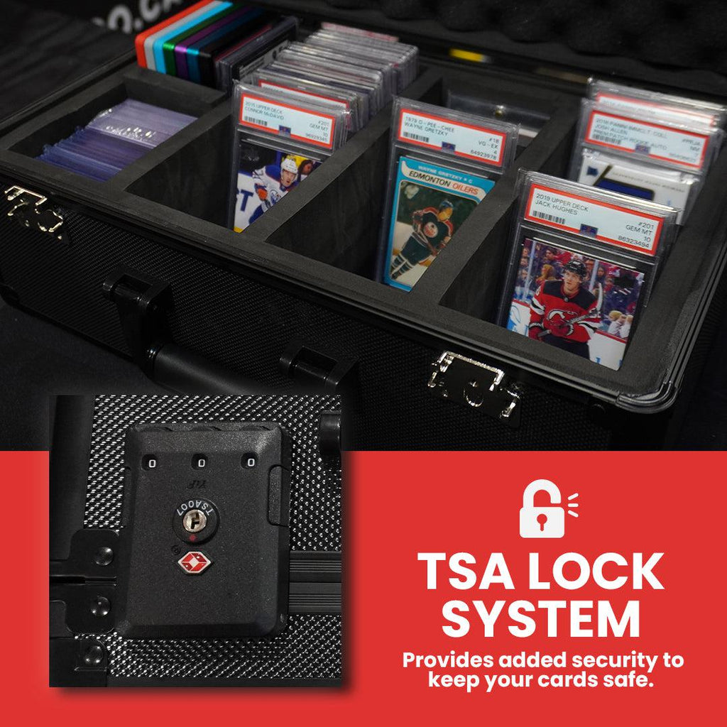 EVORETRO – Boîte de Rangement Cartes Gradées avec Cadenas TSA | Graded Card Storage Box TSA Lock