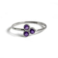 Bague Argent Sterling Amas d'Améthyste – Pierre Naturelle Bijou Femme | Amethyst Cluster Sterling Silver Ring