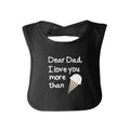 Bavoir Bébé Noir « Dear Dad » Imprimé Glace – Cadeau Original | Dear Dad Ice Cream Cute Black Baby Bib