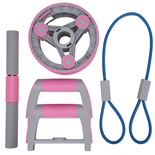 Roue Abdominale Multifonction avec Sangle – Kit Fitness Gym Entraînement | Multifunctional Abdominal Wheel Pull Strap Gym Training Set