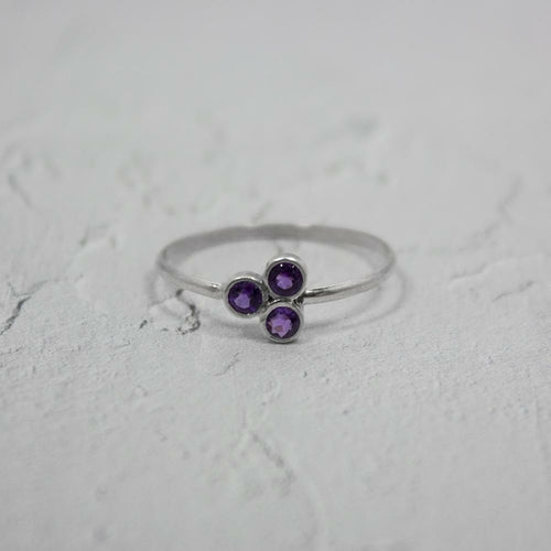 Bague Argent Sterling Amas d'Améthyste – Pierre Naturelle Bijou Femme | Amethyst Cluster Sterling Silver Ring