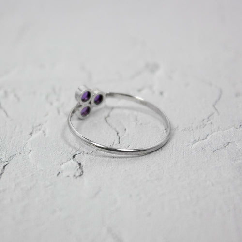 Bague Argent Sterling Amas d'Améthyste – Pierre Naturelle Bijou Femme | Amethyst Cluster Sterling Silver Ring